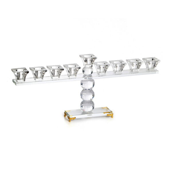 Crystal Menorah-6"H  x 13"L (M-X3781)
