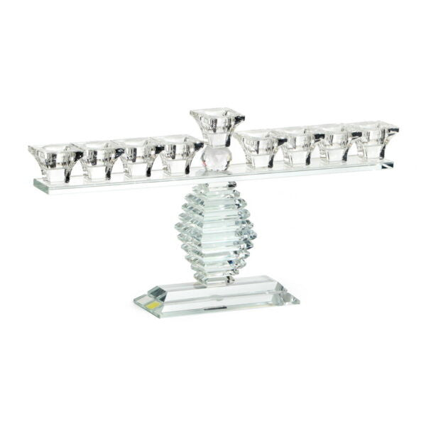 Crystal Menorah-7"H  x 13"L (M-X3784)