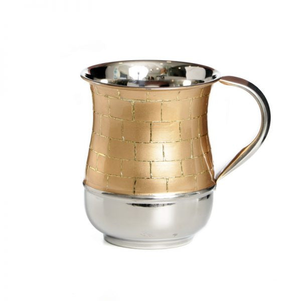 Jerusalem Stone Look Washing Cup-Gold (WC-X3956Z)