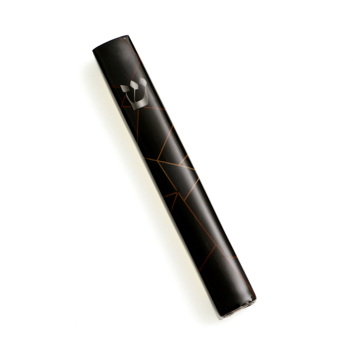 Metal Mezuzah Case 15cm-Black Deco Design (MZ-X4981B)