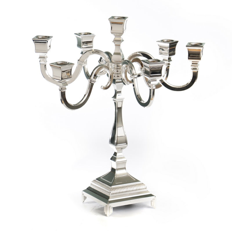 7 Branch Silverplate Candelabra-- 14" (CS-X5268C)