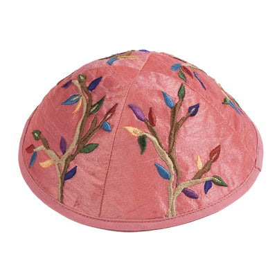 Embroidered Kippah PINK (EM-YME-7P)