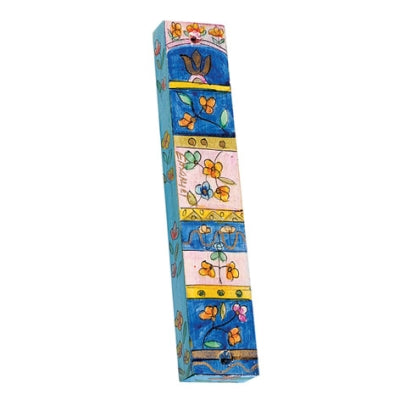 Small Wooden Mezuzah  (EM-MZS Square)