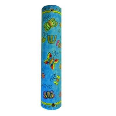 Small Wooden Mezuzah  (EM-MZS Round)