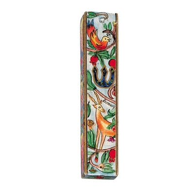 Small Wooden Mezuzah  (EM-MZS Square)