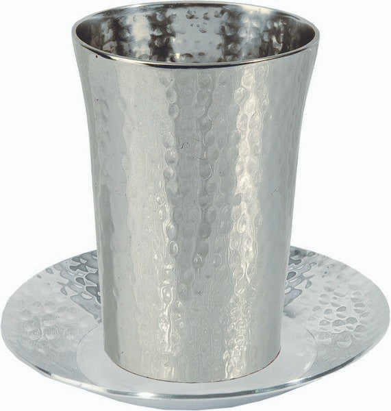 Nickel Kiddush Cup - Straight Hammer work (EM-CUD)