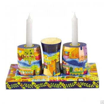 Wooden Shabbat and Havdallah Set (EM-HA)