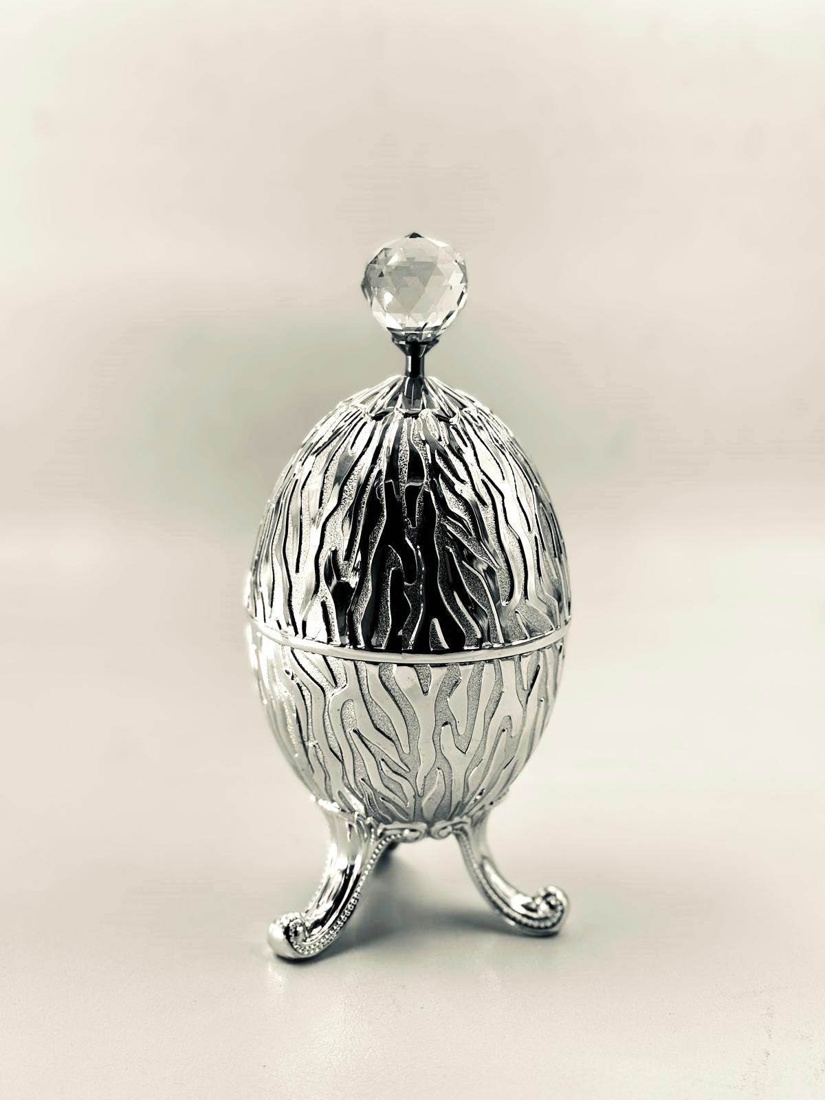 Silverplate Esrog Box Esrog Shape 8.5" (ES-AVI432S)