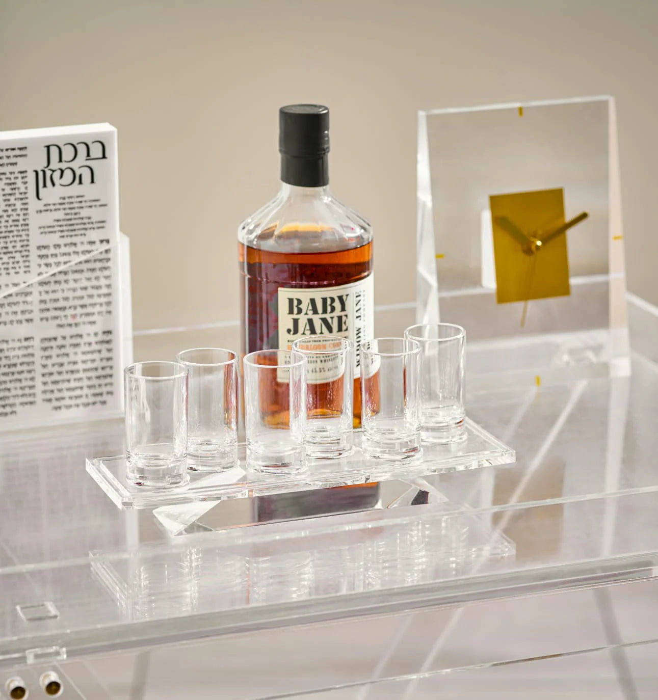 Lucite Lechaim Cup Set (SHB-ZLCSET)