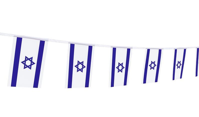 Israeli Flag Plastic Banner - 11' (I-FBNP8)