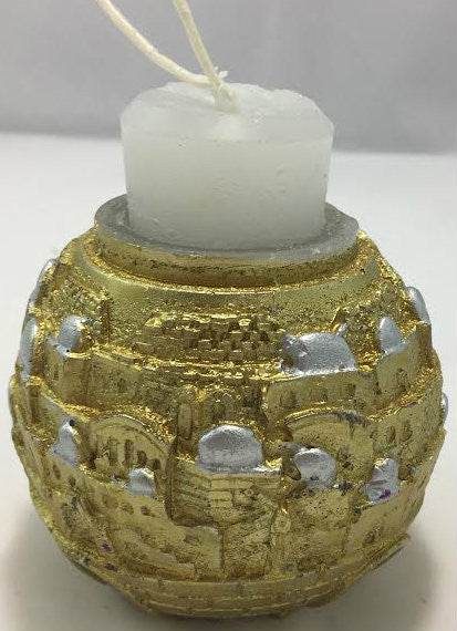 Safed Havdallah Candle Jerusalem Design (HV-HMCJRG)