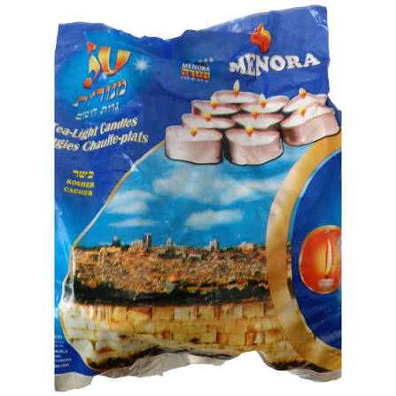 Menora T-Light Candles -Box of 10 Bags of 50 T-Lights 4Hr. (SC-MTLC)