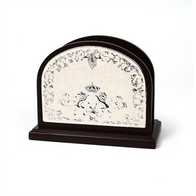 Wood and Silver Pearl Bentcher Holder 6" x 7" (SHB-P281E)