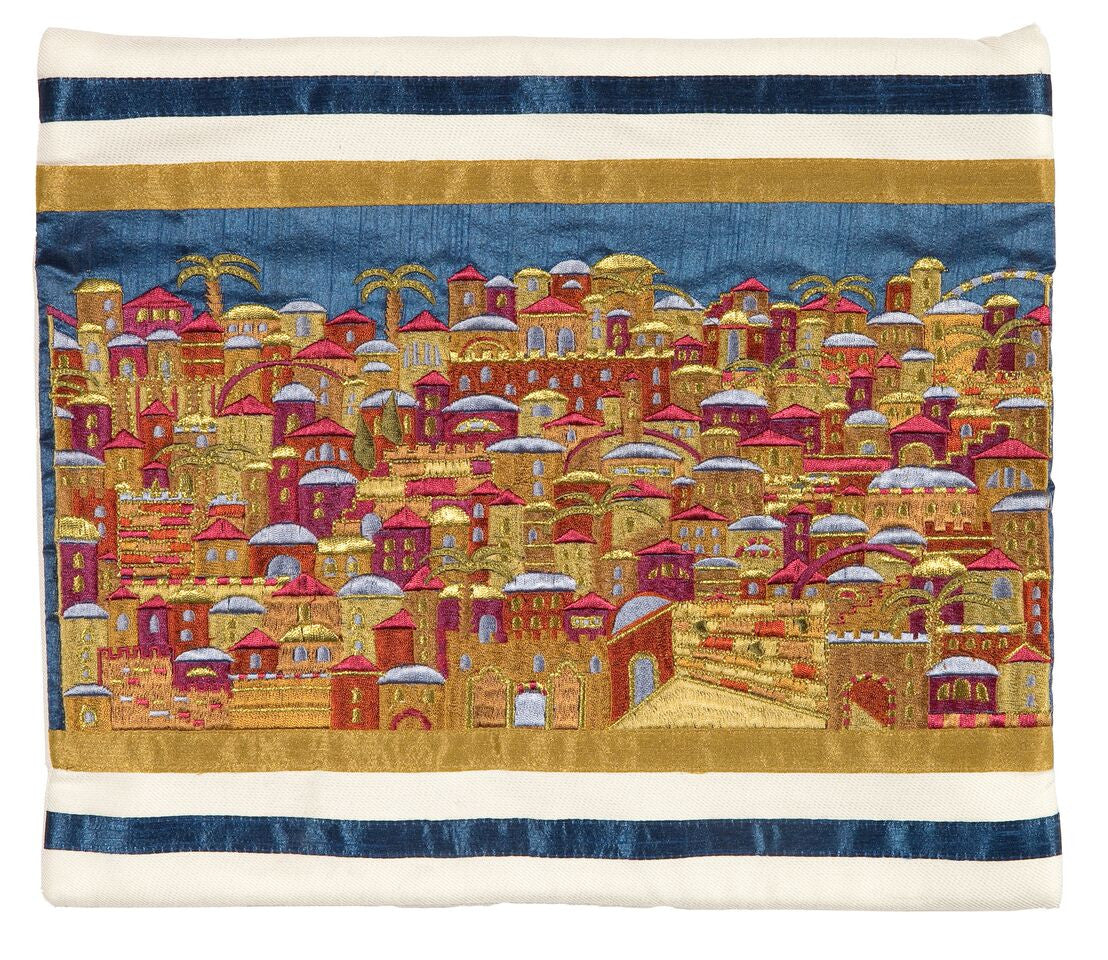 Emanuel Full Embroidered Jerusalem Tallit Bag-- Multicolor (EM-TBB4W)