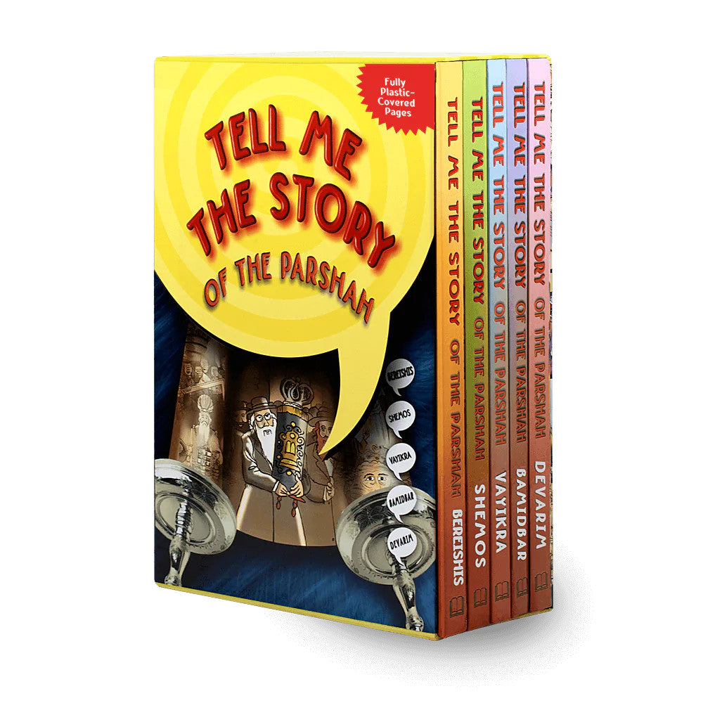 Tell Me The Story Of The Parasha 5V. Set-Plastic Coated Pages ( BKC-TMTSTPL )