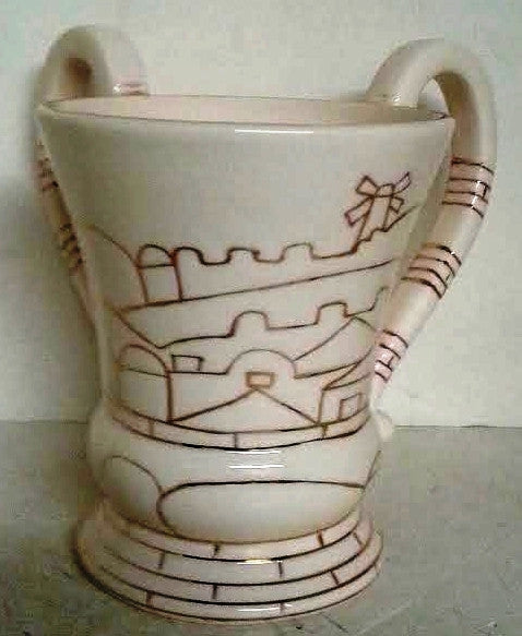 Karshi Ceramic Wash Cup Jerusalem of Gold (WC-5956)