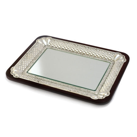 Wood and Mirror Tray 12" x 15" (CP-X021)