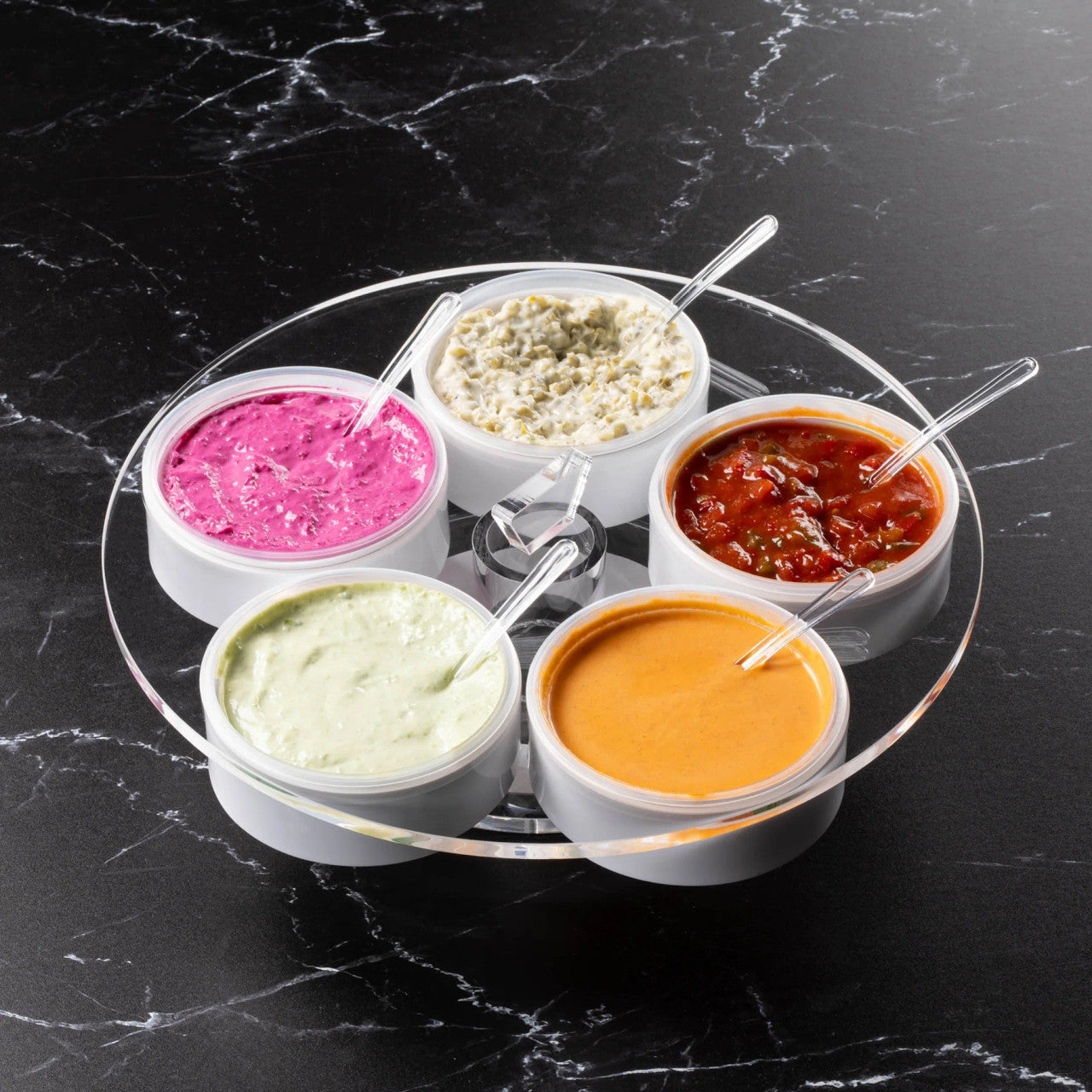Lucite Dip Tray Turntable (SHB-ZLDTT)